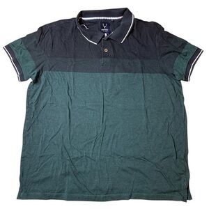 Allen Solly Men’s Colorblock Polo Shirt - Forest Green & Navy - XL